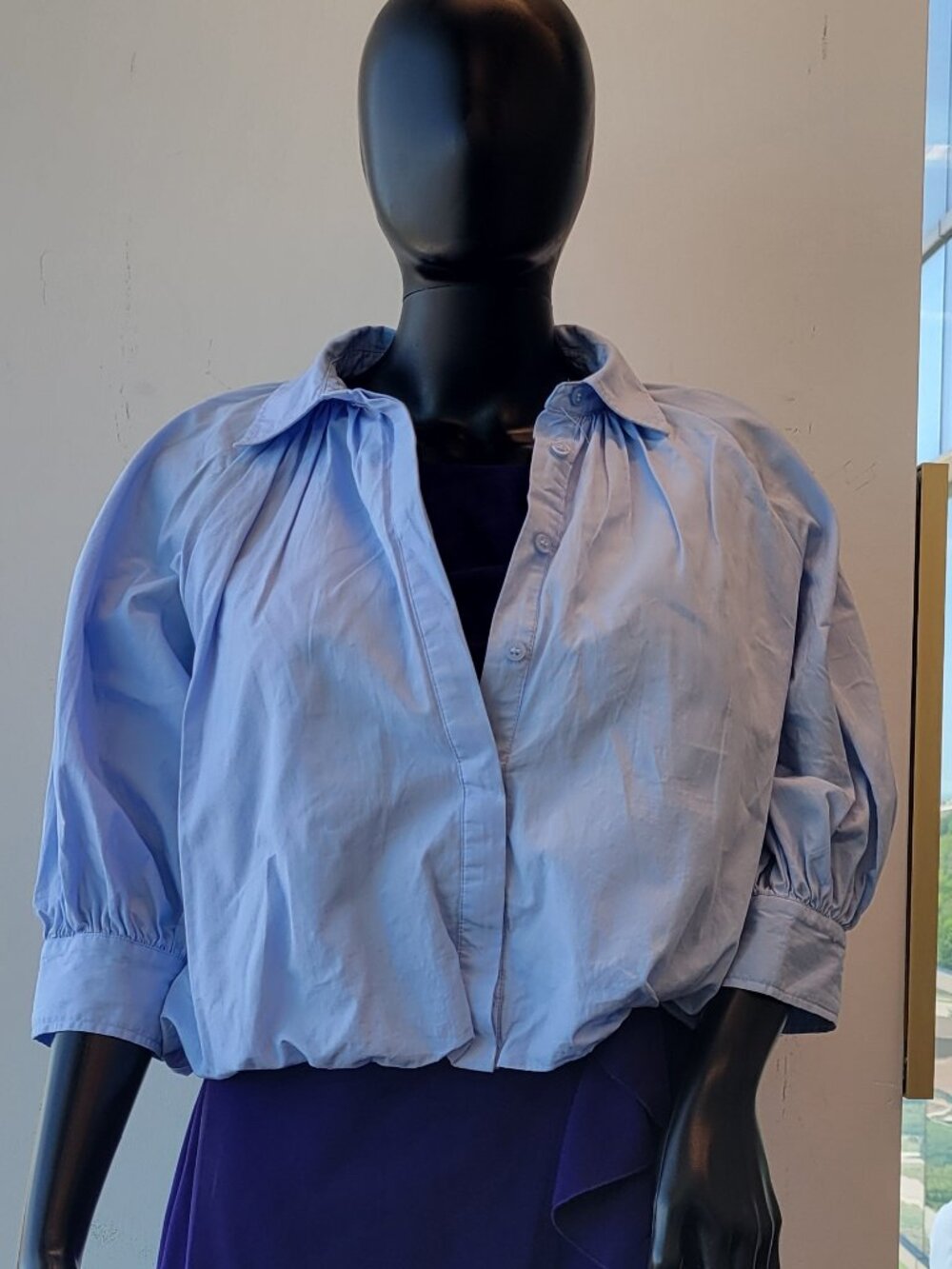 Zara Puff Sleeve Shirt ZW Collection